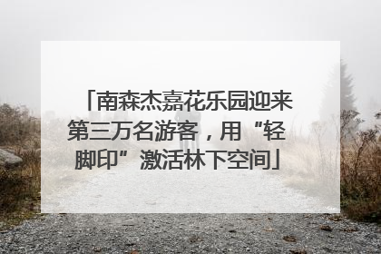 南森杰嘉花乐园迎来第三万名游客，用“轻脚印”激活林下空间