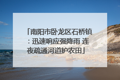 南阳市卧龙区石桥镇：迅速响应强降雨 连夜疏通河道护农田