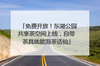 免费开放！东湖公园共享茶空间上线，自带茶具就能泡茶话仙