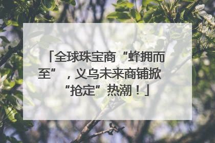 全球珠宝商“蜂拥而至”，义乌未来商铺掀“抢定”热潮！