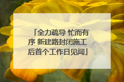 全力疏导 忙而有序 新建路封闭施工后首个工作日见闻