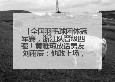 全国羽毛球团体冠军赛，浙江队晋级四强！黄雅琼放话男友刘雨辰：他敢上场，我一个劲遛他