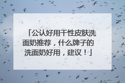 公认好用干性皮肤洗面奶推荐，什么牌子的洗面奶好用，建议！