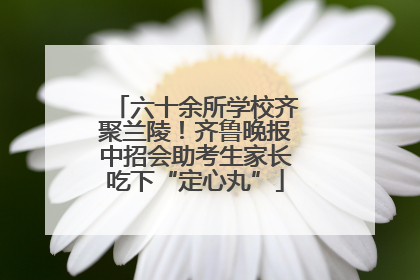 六十余所学校齐聚兰陵！齐鲁晚报中招会助考生家长吃下“定心丸”