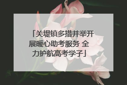关堤镇多措并举开展暖心助考服务 全力护航高考学子