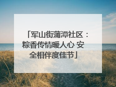军山街蒲潭社区：粽香传情暖人心 安全相伴度佳节