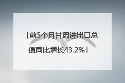 前5个月甘肃进出口总值同比增长43.2%