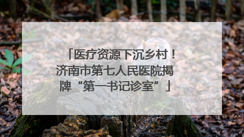 医疗资源下沉乡村！济南市第七人民医院揭牌“第一书记诊室”