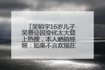 吴镇宇16岁儿子吴费曼因变化太大登上热搜，本人晒搞怪照：如果不喜欢现在的我可以离开