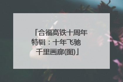 合福高铁十周年特辑：十年飞驰 千里画廊(图)