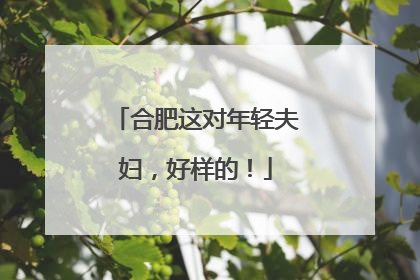 合肥这对年轻夫妇，好样的！