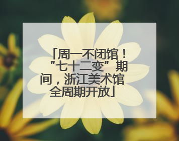 周一不闭馆！“七十二变”期间，浙江美术馆全周期开放