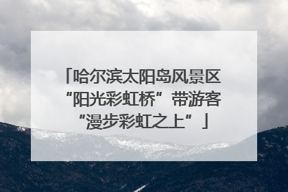 哈尔滨太阳岛风景区“阳光彩虹桥”带游客“漫步彩虹之上”