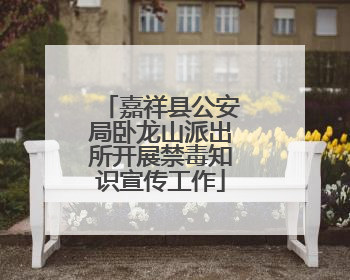 嘉祥县公安局卧龙山派出所开展禁毒知识宣传工作