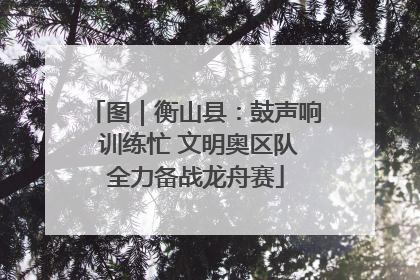 图｜衡山县：鼓声响 训练忙 文明奥区队全力备战龙舟赛