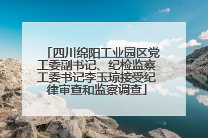 四川绵阳工业园区党工委副书记、纪检监察工委书记李玉琼接受纪律审查和监察调查