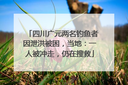 四川广元两名钓鱼者因泄洪被困，当地：一人被冲走，仍在搜救