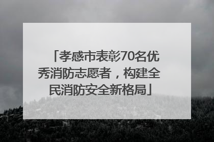 孝感市表彰70名优秀消防志愿者，构建全民消防安全新格局