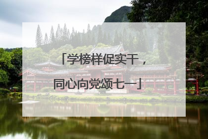 学榜样促实干，同心向党颂七一