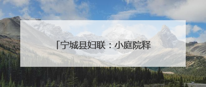 宁城县妇联：小庭院释放乡村振兴“新活力”