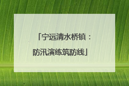 宁远清水桥镇：防汛演练筑防线