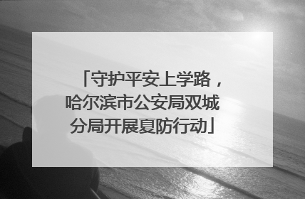 守护平安上学路，哈尔滨市公安局双城分局开展夏防行动