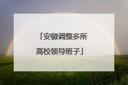 安徽调整多所高校领导班子