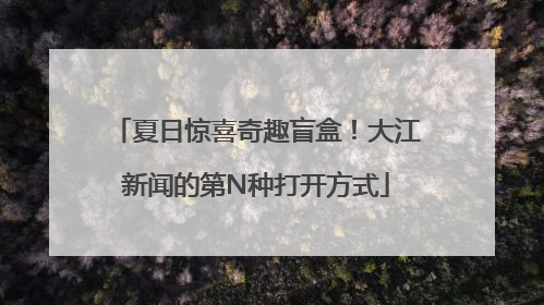 夏日惊喜奇趣盲盒！大江新闻的第N种打开方式