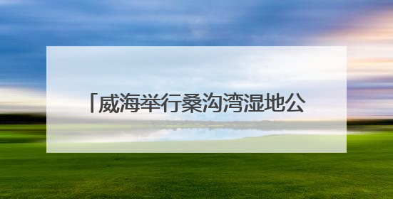 威海举行桑沟湾湿地公园巡河志愿服务活动