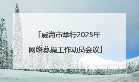 威海市举行2025年网络募捐工作动员会议