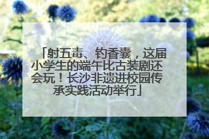 射五毒、钓香囊，这届小学生的端午比古装剧还会玩！长沙非遗进校园传承实践活动举行