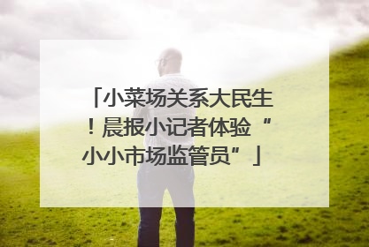 小菜场关系大民生！晨报小记者体验“小小市场监管员”