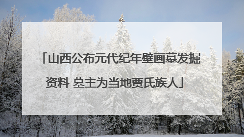 山西公布元代纪年壁画墓发掘资料 墓主为当地贾氏族人
