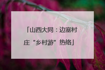 山西大同：边塞村庄“乡村游”热络