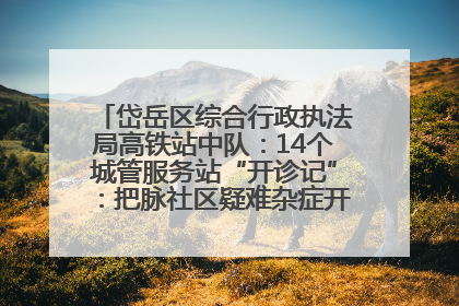 岱岳区综合行政执法局高铁站中队：14个城管服务站“开诊记”：把脉社区疑难杂症开出治理良方