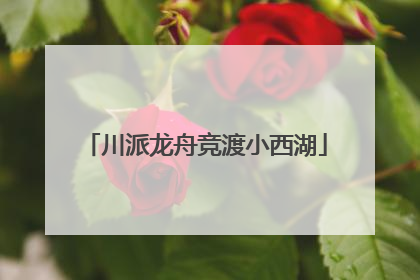 川派龙舟竞渡小西湖