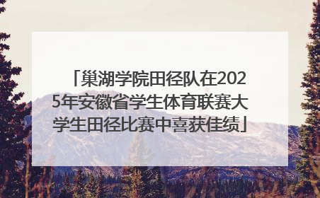 巢湖学院田径队在2025年安徽省学生体育联赛大学生田径比赛中喜获佳绩