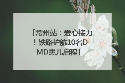 常州站：爱心接力！铁路护航10名DMD患儿启程