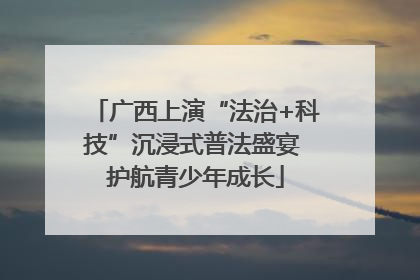 广西上演“法治+科技”沉浸式普法盛宴 护航青少年成长