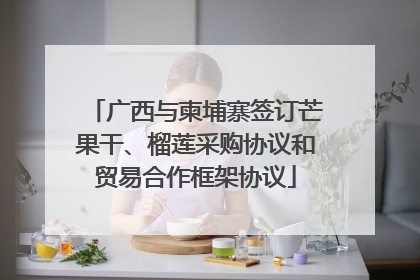 广西与柬埔寨签订芒果干、榴莲采购协议和贸易合作框架协议