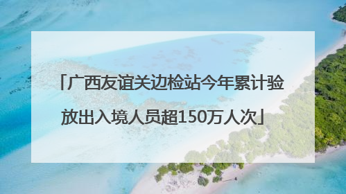 广西友谊关边检站今年累计验放出入境人员超150万人次