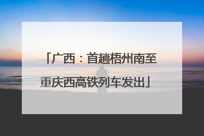 广西：首趟梧州南至重庆西高铁列车发出