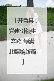 开鲁县：党建引领生态路 绿满北疆绘新篇