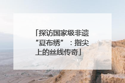 探访国家级非遗“夏布绣”：指尖上的丝线传奇