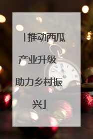 推动西瓜产业升级 助力乡村振兴