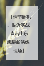 情节随机、贴近实战 直击山东舰最新演练现场