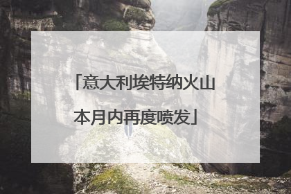意大利埃特纳火山本月内再度喷发