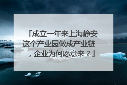 成立一年来上海静安这个产业园做成产业链，企业为何愿意来？