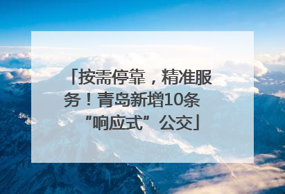 按需停靠，精准服务！青岛新增10条“响应式”公交