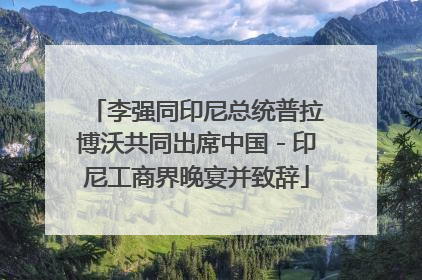 李强同印尼总统普拉博沃共同出席中国－印尼工商界晚宴并致辞